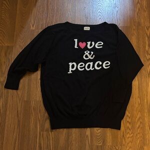 Love & Peace Black Sweater